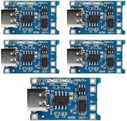 HUBX C-TYPE TP4056 18650 3.7V Lipo Lithium Battery Charging Module KIT- Pack of 5