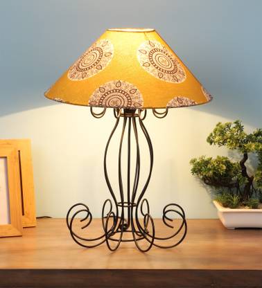 Tu Casa Mandala printShade With Metal Base Table LampHeight-17 Table Lamp