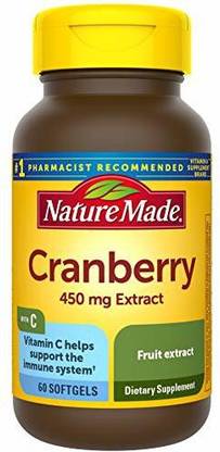 Nature Made Cranberry + Vitamin C Softgels, 60 Count