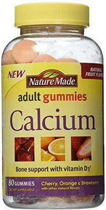 Nature Made Calcium Adult Gummies, 80 Count (Pack of 3)