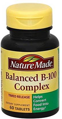 Nature Made Balanced Vitamin B-100 Complex Tablets 60 ea (Pack of 5)