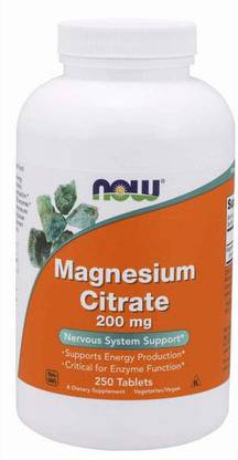 now Magnesium Citrate 200 mg, 250 Tablets
