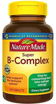 Nature Made Super B Complex with Vitamin C and Folic Acid, Dietary Supplement for Immune
