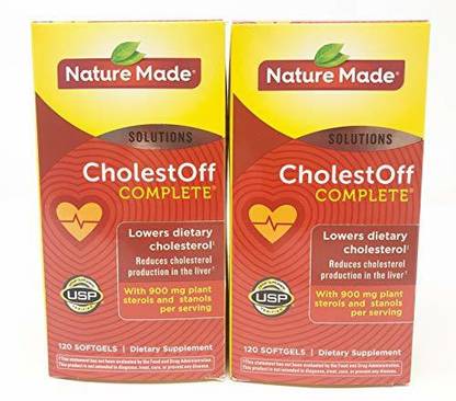 Nature Made CholestOff Complete Softgels, 120 Count (Pack of 2)