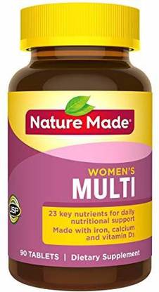 Nature Made Women's Multivitamin Tablets, 90 Count for Daily Nutritional Support