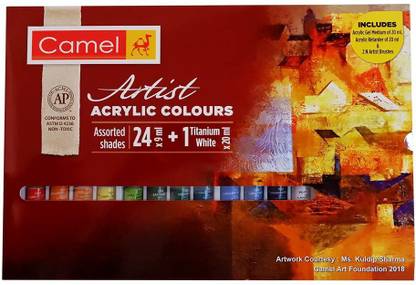 Camlin Kokuyo Artist Acrylic Colours 24 Shade X 9ml