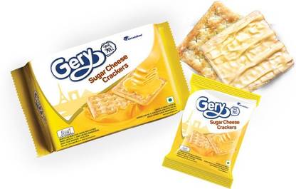 Gery Gone Mad Sugar Cheese Crackers - Cheese Coated Biscuits - 12 Pieces in One Pack Cream Cracker Biscuit