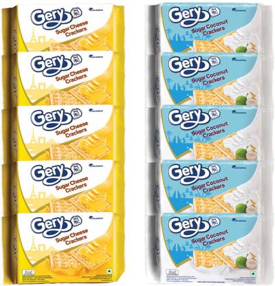 Gery Gone Mad Sugar Cheese Crackers (12 pieces) Coconut Crackers (10 pieces) Cream Cracker Biscuit