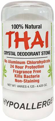 THAI Deodorant Stone - Natural Crystal Stick 4.25 Oz. Deodorant Stick  -  For Men & Women