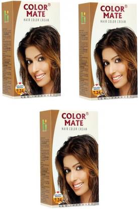 COLOR MATE Hair Cream , Golden Brown