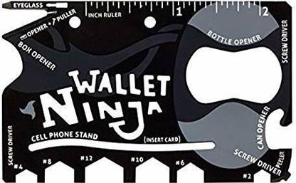 SHOKY LOOKS Wallet Ninja 18 in 1 Multi-purpose Credit Card Size Pocket Tool Multi Tool