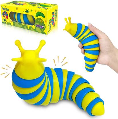 khanak Big Slug Toy Unique Sound Fidget Slug Toys for Kids Adults Hand Puppets