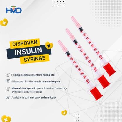 GLOMOOV | DISPOVAN Insulin Syringe Super fine 31G Medical Needle