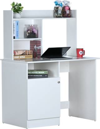 DeckUp Zeus White Engineered Wood Office Table