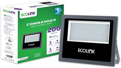 EcoLink 200 W (WW) BL CG Flood Light Outdoor Lamp