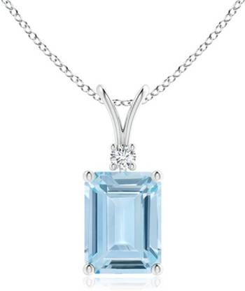 Jaipur Gemstone Aquamarine Stone Pendant for Women Adult Sterling Silver Aquamarine Silver Pendant