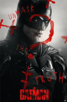 The Batman 2022 Unmask the Truth Poster 300 GSM Paper Print