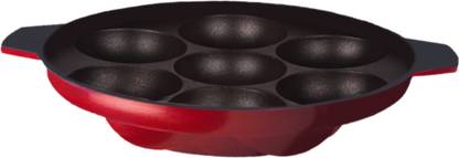 MACclite Die Cast Alpha Appam,Panniyarkal,Pan Cup Cake,7 Pits, Without Handle, Paniarakkal 0.35 L capacity 17 cm diameter