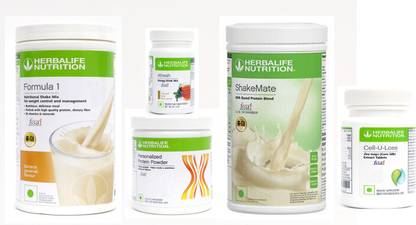 HERBALIFE Formula 1 Shake Banana+Protein 200G+ Afresh Tulsi+Cell U Loss + Shakemate Protein Shake