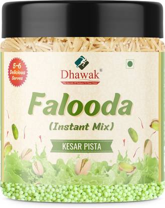Dhawak Falooda Mix Kesar Flavour | Instant Falooda Mix| Falooda | Jar Pack 300 g