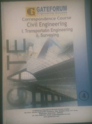Gateforum Civil Engineering Transportation Engineering And Surveying Correspondence Course Module No 4