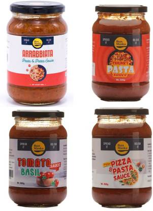 Bun Maska Combo of Chunky Pasta Sauce , Arrabiata Sauce Sauce