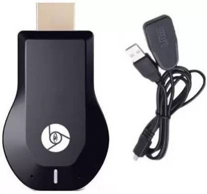 CHG ANYCAST M9 Plus WiFi Wireless Display 4K Cast HDMI Dongle for LED TV Screen Mirroring Device for Miracast, Screen Mirroring, Airplay, DLNA, Netflix, Spotify for Android/iOS - Black Media Streaming Device Media Streaming Device