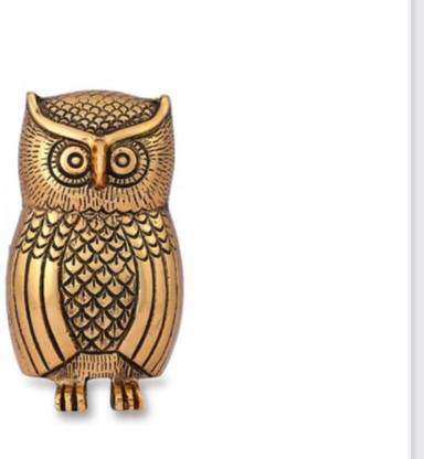 S R WEBSHOP Owl Shape Beautiful Handcrafted Metal Stand Decorative for Home Decorative Showpiece  -  13 cm