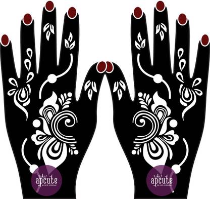 APCUTE henna tattoo kit - Mehandi Design Stencils for girls, womens