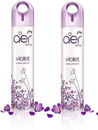 Godrej aer spray,for Home & Office - Violet valley bloom (240 ml each) Set of 2 Spray aer spray, Air Freshener for Home & Office - Violet valley bloom (240 ml each) Set of 2