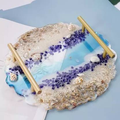 Sillicone 10inch agate round tray mould for resin art