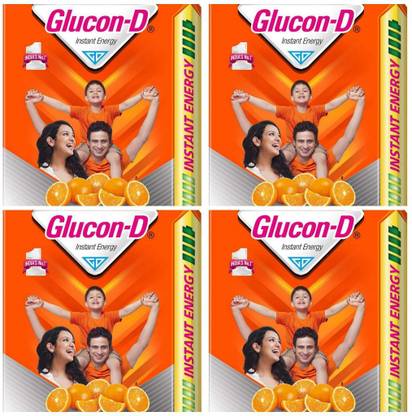 GLUCON-D Energy drink tangy orange, refill 800 GM pack ok 4 pc Energy Drink