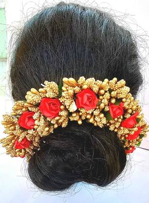 vtms Artificial Flower Gajra Bun Stick