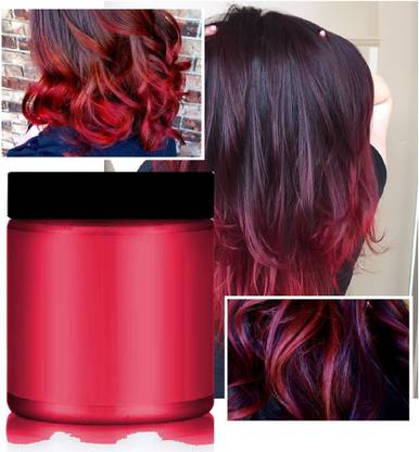 MYEONG Temporary Color Hair Wax for Instant Hair Coloring Wax Men & Women Color Cream , Red