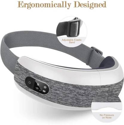 top health Wireless and Rechargeable Eye Massager w/Heat Vibration Air Pressure and Bluetooth Music to Relieve Dark Circles Dry Eyes, Massager