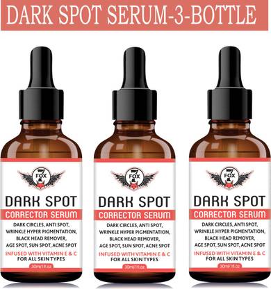 7 FOX Dark Spot Remover Serum| Brightening & Lightening | Pimple Marks-30ML-3-Bottle