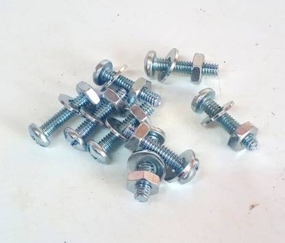 Hardware Nut & Bolt Set Pan Head Machine Nut Bolt Washer set (10 Set) 6 x 30mm