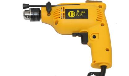 Digital Craft RR-6B Divs Powerful Electric Reversible Drill Machine 6.5MM - 2600 Rpm, 450W 220V- 50Hz Pistol Grip Drill