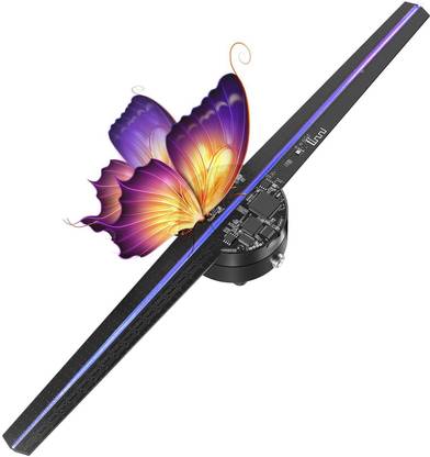 ZuZu 3D Holographic Display Air Fan Video Projector Promotional Player Machine (1000 lm / Wireless / Remote Controller) Portable Projector