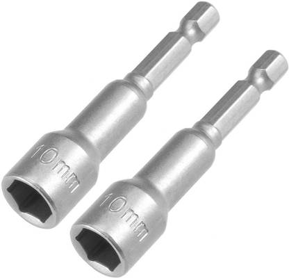 Hardware Magnetic Nut Driver Setter (2 Pcs) 10mm Magnetic Nut Driver Setter (2 Pcs) 10mm Screwdriver Bit Set