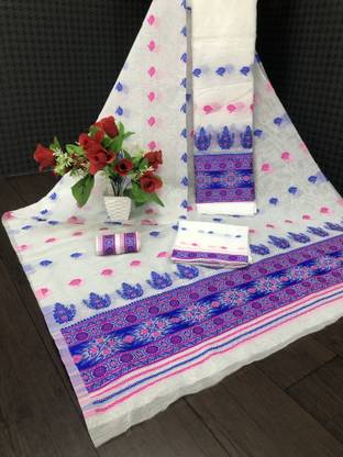 Printed Mekhela Chador Silk Blend Saree