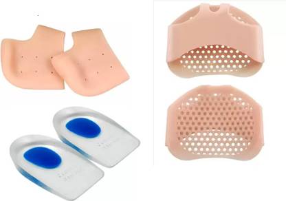 The Moon Impex Silicon Heel Pads AND Half Toe Pain Relief AND Gel Heel Support (3 Pair) Heel Support