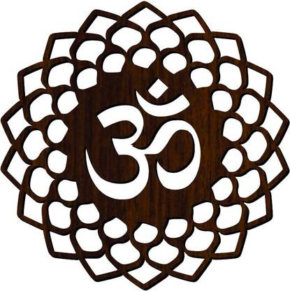 jaiswal OM Design Religious Wooden Wall Hanging for Home Decor and Office