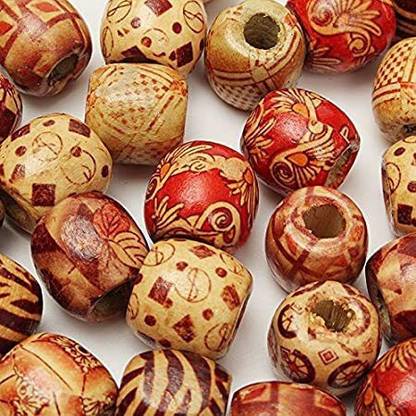 Craft Affair | Multi Wooden Beads for Macrame Art & Craft DIY (18mm Beads, Pack of 10)