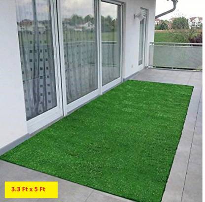 COMFY HOME High Density Artificial Grass Carpet ( 3.3 X 5 ) Feet Artificial Turf Sheet
