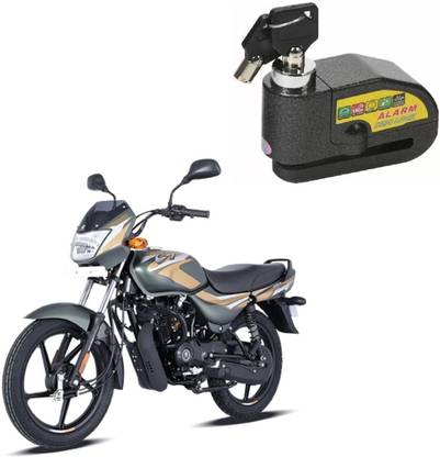 Jetnix Motorcycle Alarm Lock 110db Heavy Duty Anti-Theft Alarm For Bajaj CT 100 Disc Lock