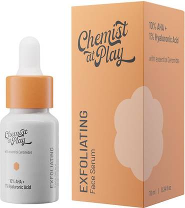Chemist at Play 10% Lactic Acid (AHA) + 1% Hyaluronic Acid Exfoliating Face Serum with Ceramides