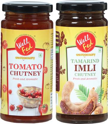 Well Fed Tomato Chutney & Imli Chutney Combo | 300 g Each | Pack Of 2 | Chutney Paste