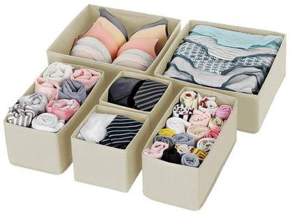 ELITEHOME Set of 6 Closet Drawer Divider, Clothes Storage Organizer, Shelf Organizer Drawer Divider