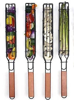 Onprix Grilling Baskets Nonstick Kabob Skewers Barbecue Baskets Perfect Fish Basket Grill